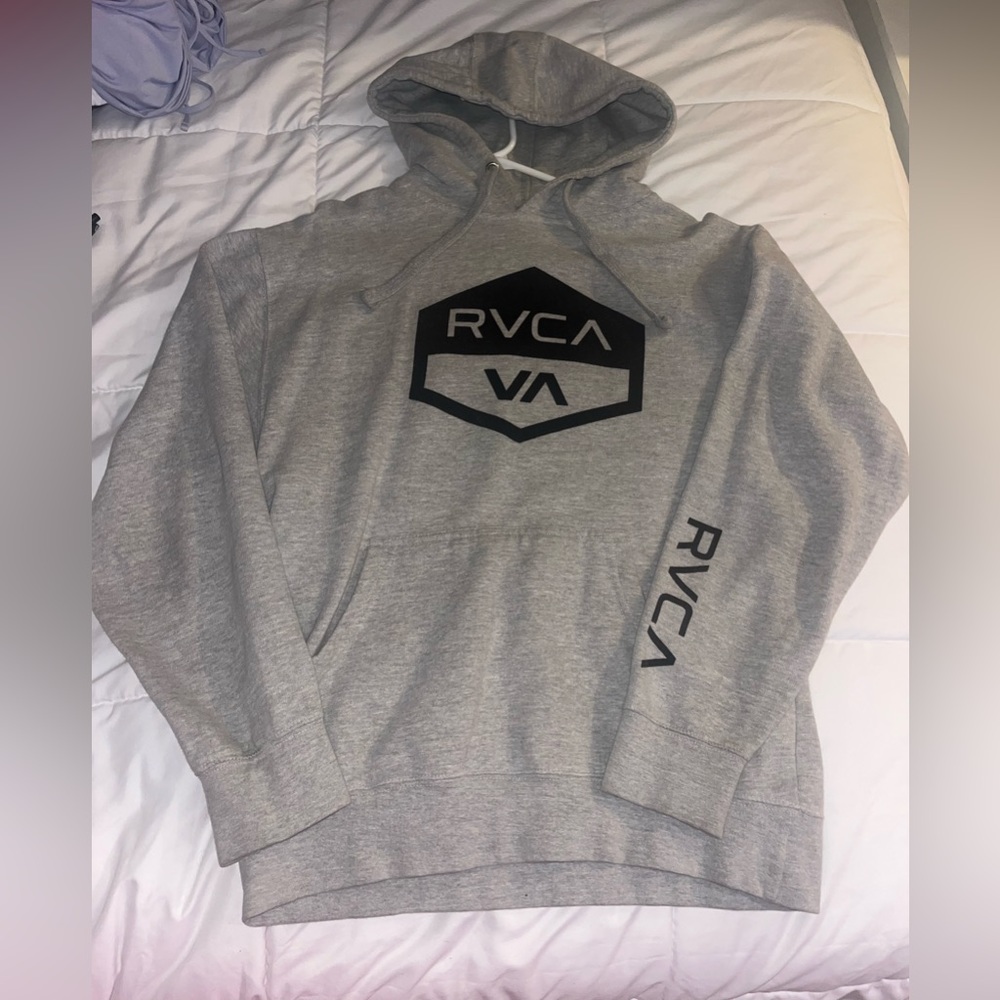 RVCA Grey and Black Hoodie